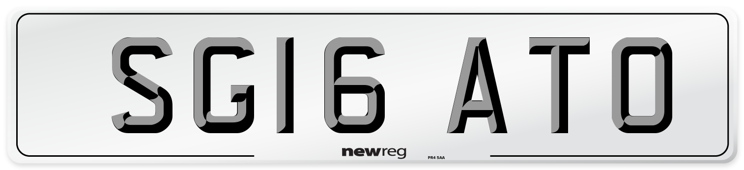 SG16 ATO Number Plate from New Reg